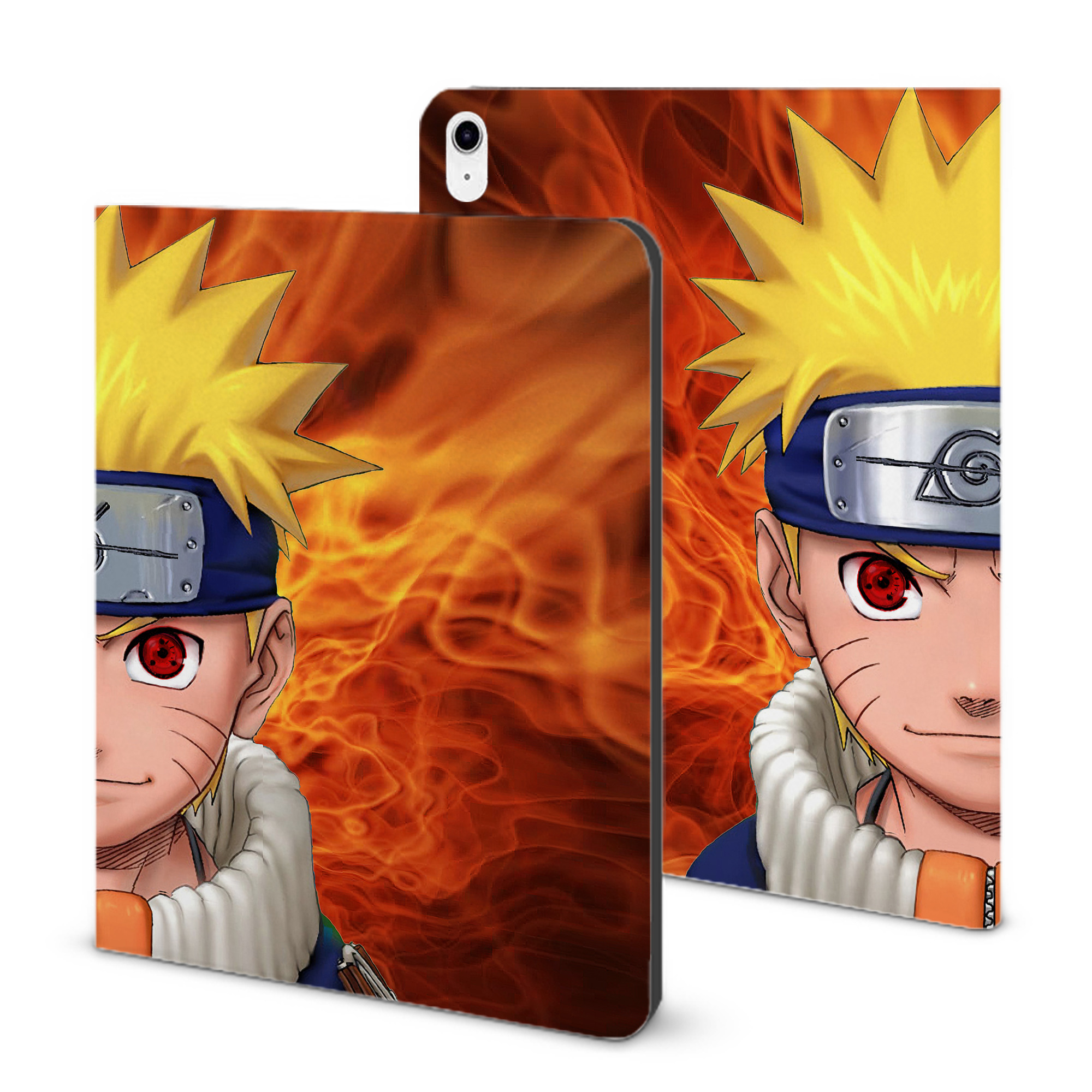 （画像用） NARUTO -ナルト- NARUTO -ナルト- 疾風伝 IPad ケース ブック型 PUレザー TPU 耐衝撃 軽量 薄型 ペン収納なし 全面保護 IPad 各モデル対応